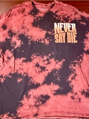 Assholes Live Forever “Never Say Die” Skeleton Cowboy Graphic Tee XL